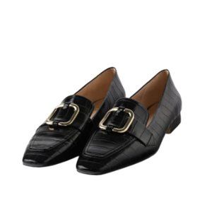 Zara Academia Preppy Classic Loafers Black